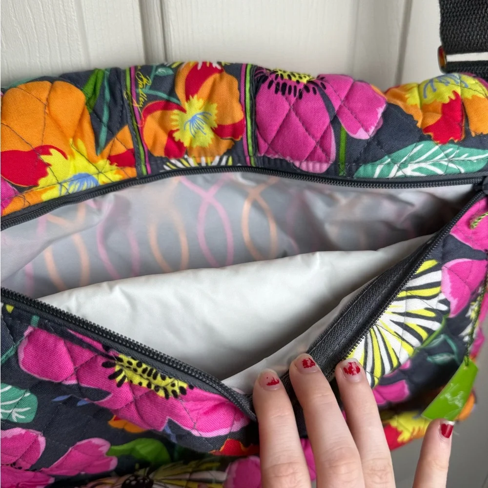 NWT Vera Bradley Jazzy Blooms Diaper Bag With Changing Pad Floral Diaper Bag New